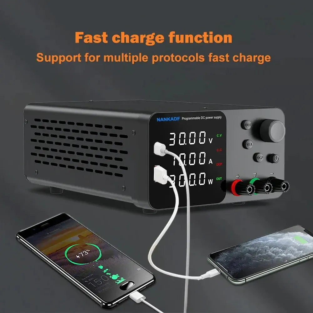 30V 10A Lab Adjustable DC Power Supply