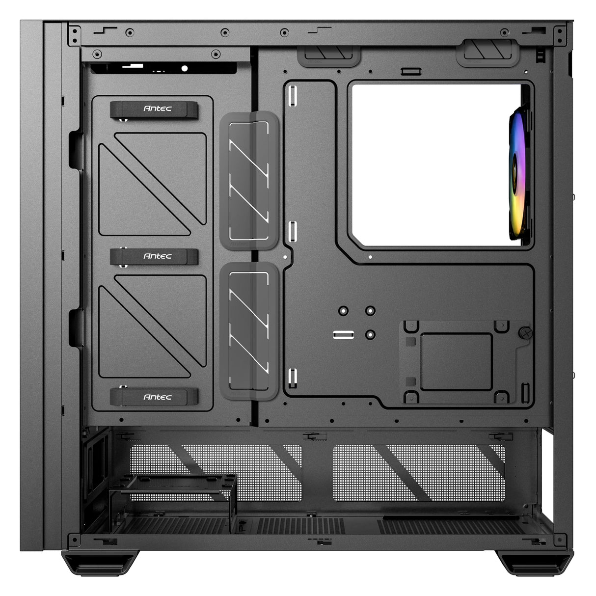 Antec P30 ARGB Mid-Tower Gaming Case, High-Airflow Design, Tempered Glass Side Panel, USB-C 10 Gb/s, Pre-Installed ARGB Fans (Black)