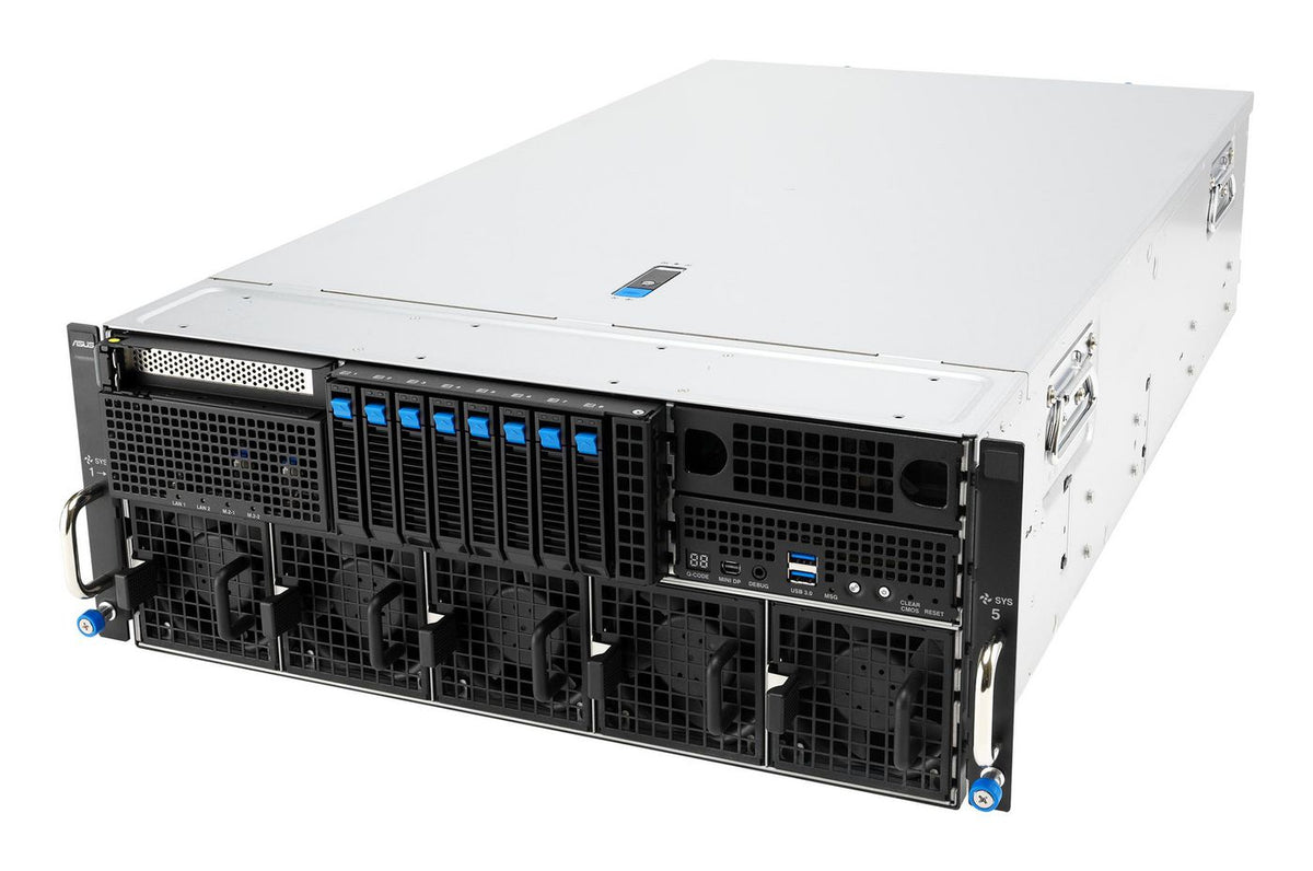 Asus 2 x Socket SP5 (LGA 6096), 24 x DDR5, 8 x 2.5", 2 x 10GbE LAN, 4U, 42 kg