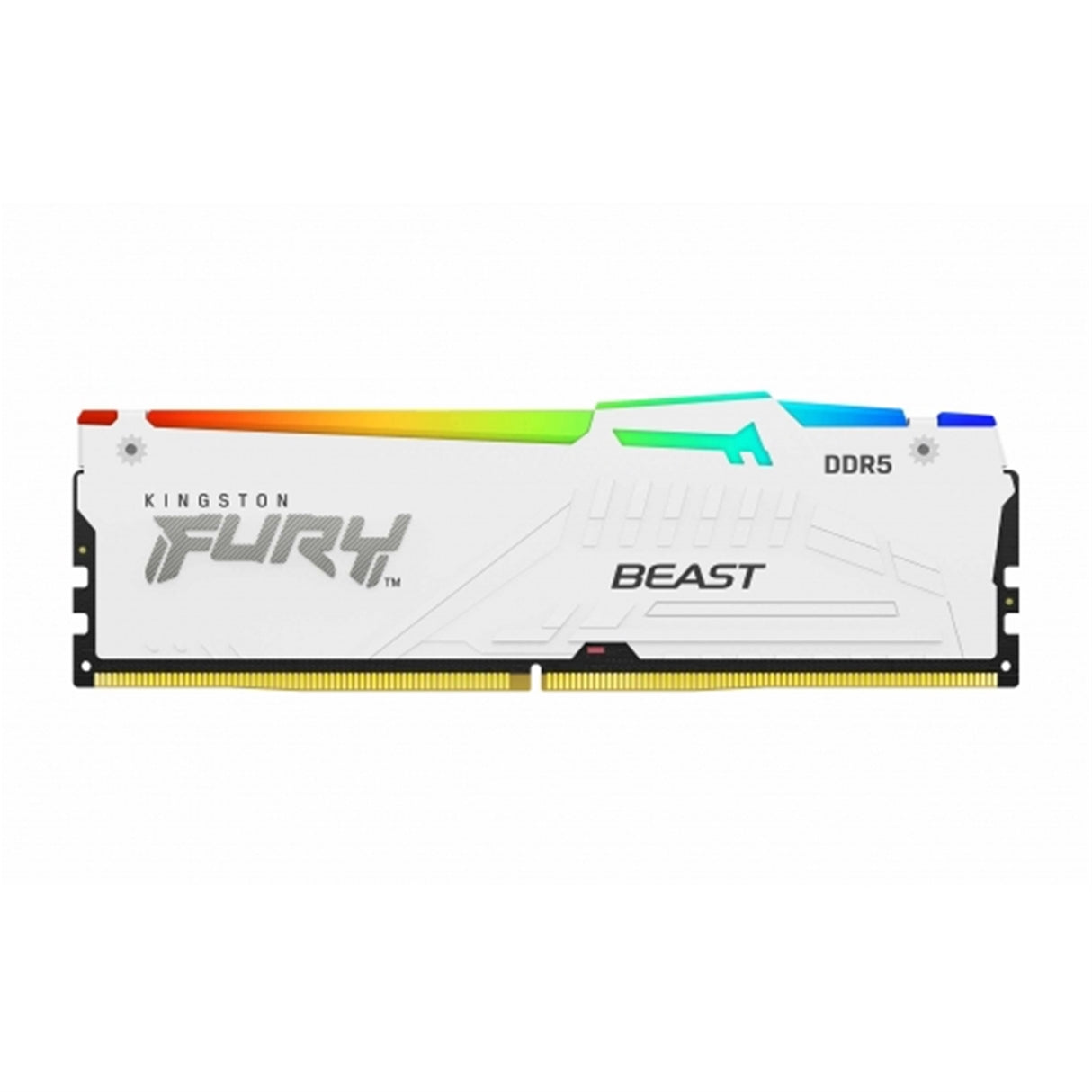 Kingston FURY Beast KF560C36BWEAK2-64 64GB (2x 32GB) DIMM System Memory, 6000MHz, DDR5, CL36, White, RGB, Intel XMP, AMD EXPO