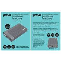 Prevo AD10C 100W USB-C Power Delivery PD 20000mAh Portable Fast-Charging Powerbank with Digital Display, Dual USB-C & USB-A with 100W USB-C Cable Included for Laptops, Ultrabooks, Chromebooks, Smartphones & Tablets