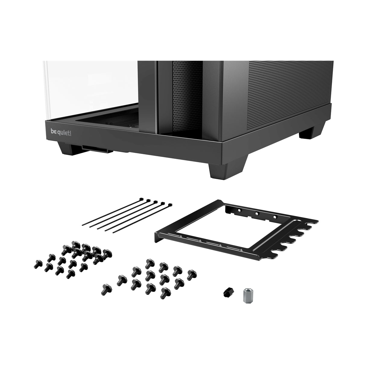 be quiet! Light Base 500 LX BGW85 Mid-Tower Case, Tempered Glass, 4 x ARGB Light Wings LX Fans, High Airflow ATX Case, USB-C 10Gbps, 400mm GPU Support, Vertical GPU Mount, Black
