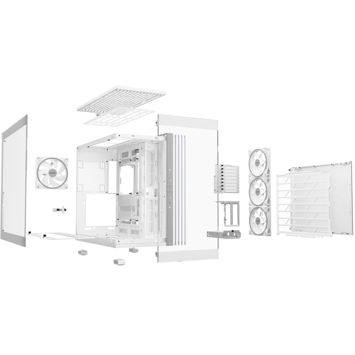 be-quiet! Light Base 900 FX, White, Full Tower E-ATX Case, Massive ARGB LED Strip, Full Windowed Design, 4 Light Wings 140mm PWM fans included