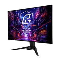 ASRock Phantom Gaming PGO32UFS 32 Inch 4K/ UHD (3840 x 2160) Flat WOLED Gaming Monitor, 240Hz 0.03ms (GTG) Response Time, 2 x HDMI 2.1; 1 x DisplayPort 1.4, 1 x Type-C (DP Alt Mode / PD 15W), Height, Swivel, Tilt Adjustment, Integrated Wi-Fi Antenna (Comp