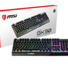 MSI VIGOR GK30 RGB MEMchanical Gaming Keyboard ' UK Layout, MECH. Membrane switches, 6-Zone RGB Lighting, RGB Mystic Light, water repellent keyboard design'