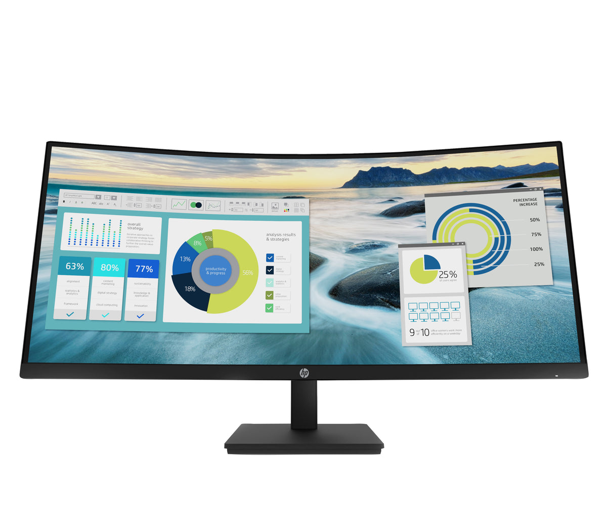 HP P34hc G4 WQHD USB-C Curved Monitor