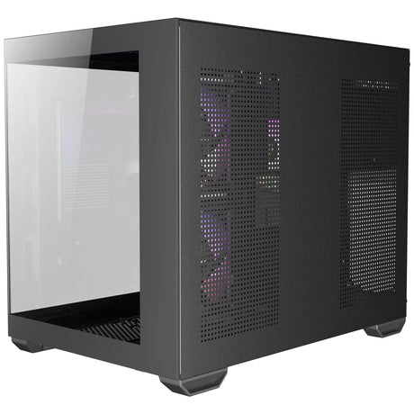 Antec CX600M ARGB Mini-Tower PC Gaming Case, 270 Full-View Tempered Glass, 3x 120mm ARGB LED Fans, USB 3.0, Dust Filters, Tool-Free Installation, Black