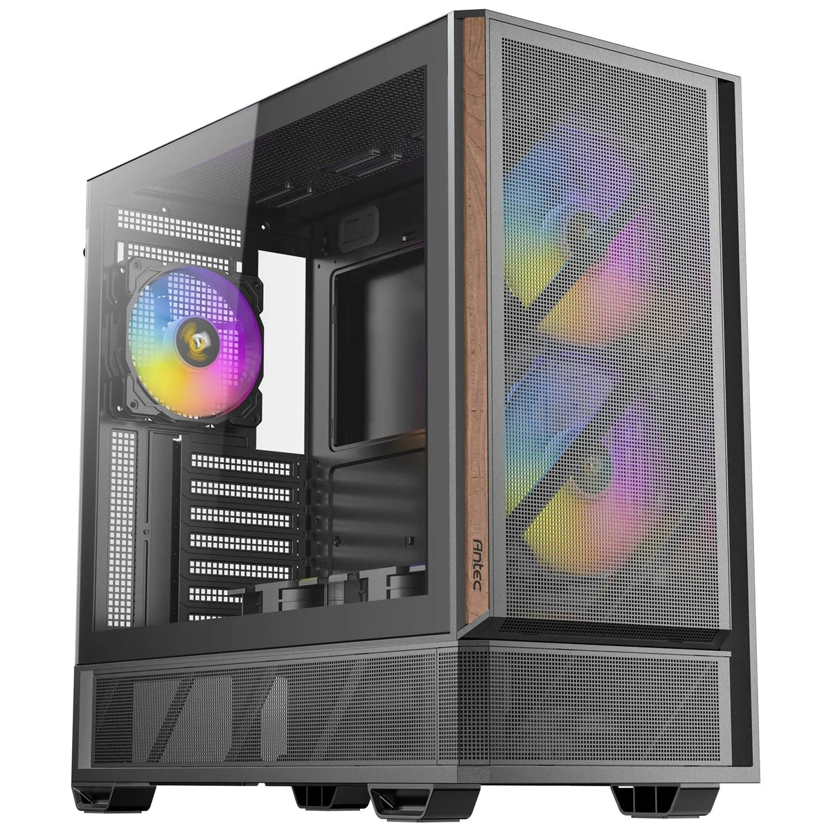 Antec P30 ARGB Mid-Tower Gaming Case, High-Airflow Design, Tempered Glass Side Panel, USB-C 10 Gb/s, Pre-Installed ARGB Fans (Black)