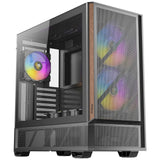 Antec P30 ARGB Mid-Tower Gaming Case, High-Airflow Design, Tempered Glass Side Panel, USB-C 10 Gb/s, Pre-Installed ARGB Fans (Black)