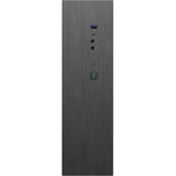 CiT S8i SFF Micro-ATX PC Case - 8.3L Compact Desktop Chassis, Brushed Front, 1 x 80mm Fan, 2 x USB 3.0, TFX PSU Support, Black