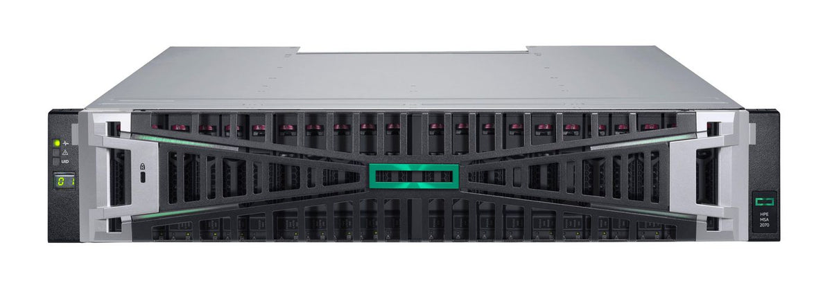 Hewlett Packard Enterprise MSA 2070 SFF 2x16Gb FC 4-port Controller 12x1.92TB SSD 4x16Gb SFP FC XCVR 23TB Storage Array