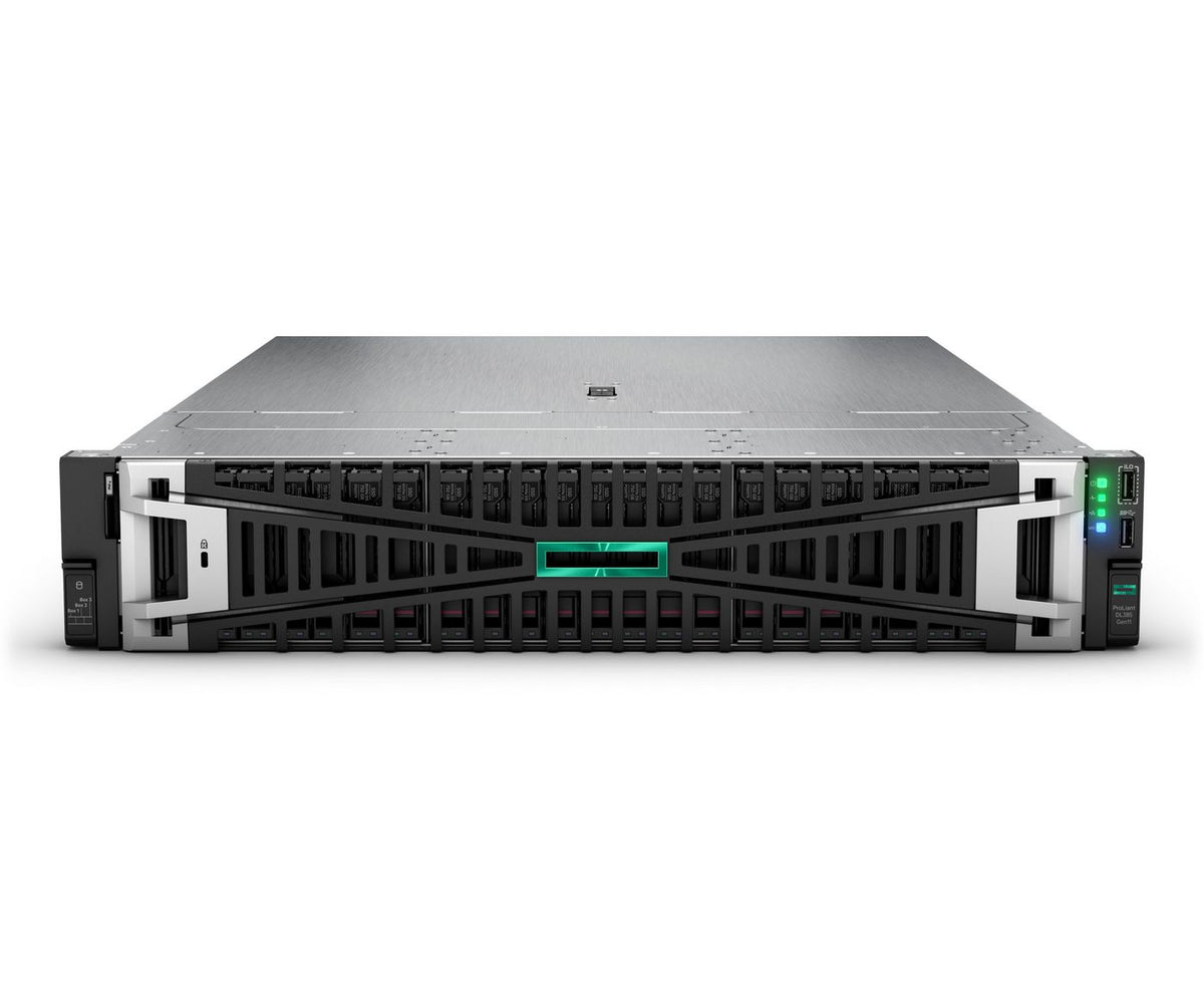 Hewlett Packard Enterprise ProLiant DL385 Gen11 9015 3.5GHz 8c 1P 2x32GB-R 8SFF MR408i-o 2x480GB SSD 2x1000W PS EU Server