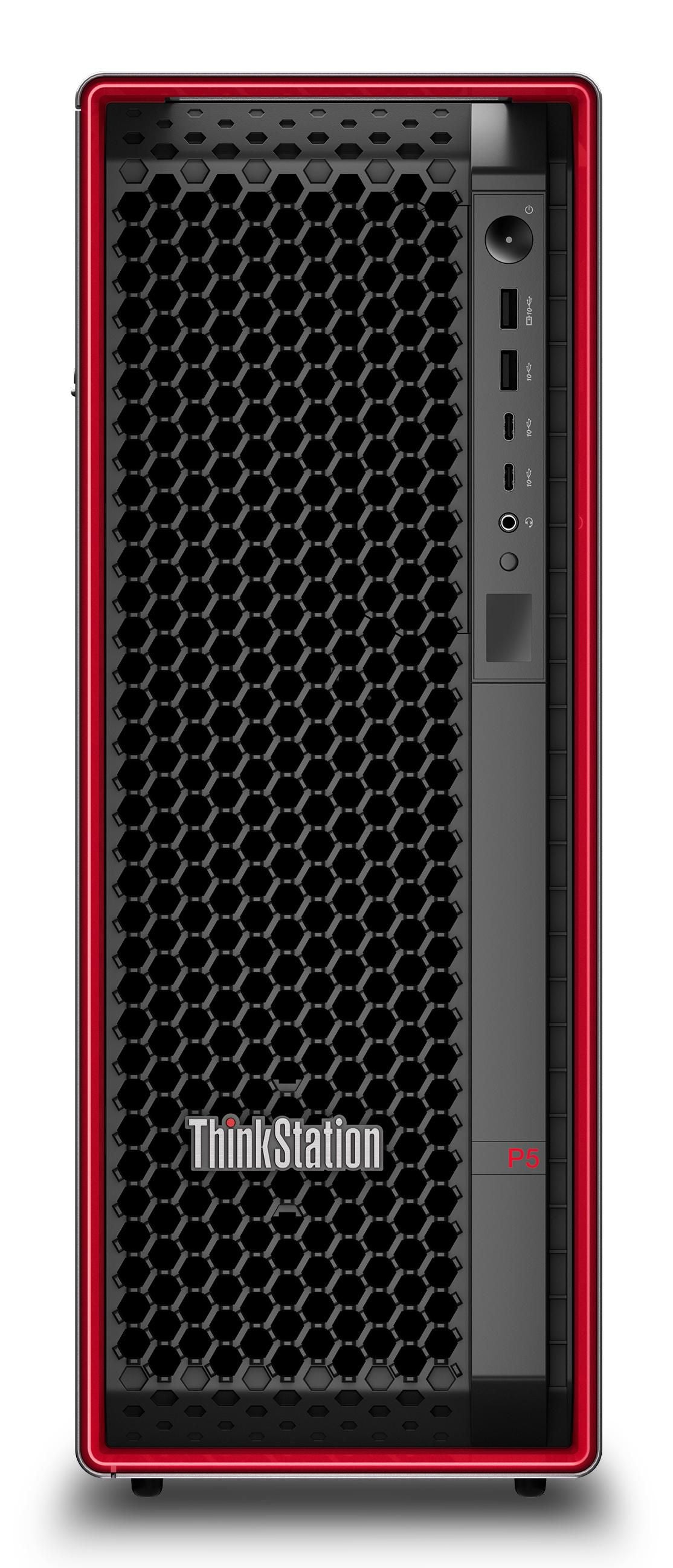 Lenovo Thinkstation P5 Intel Xeon W W5-2455X 128 Gb Ddr5-Sdram 1 Tb Ssd Nvidia Rtx 4500 Ada Windows 10 Pro For Workstations Tower Workstation Black, Red