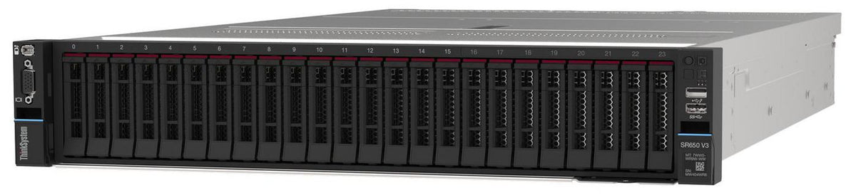 Lenovo Intel Xeon Gold 6538Y+ 32C 225W 2.2G, 1x64GB 2Rx4 RAM, Option 2.5" Open bay, 1x1100W Titanium