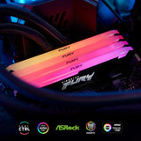 Kingston FURY Beast KF432C16BB2AK2/32 32GB (2x 16GB) DIMM System Memory, 3200MHz, DDR4, CL16, Black, RGB, Intel XMP