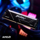 Kingston FURY Beast KF432C16BB2AK2/32 32GB (2x 16GB) DIMM System Memory, 3200MHz, DDR4, CL16, Black, RGB, Intel XMP