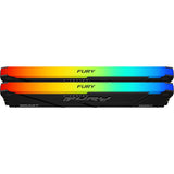Kingston FURY Beast KF432C16BB2AK2/32 32GB (2x 16GB) DIMM System Memory, 3200MHz, DDR4, CL16, Black, RGB, Intel XMP