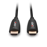 Lindy 38510 10m HDMI (M) 2.1 Anthra Line 7680x4320@60Hz / 3840x2160@120Hz Fibre Optic Hybrid Cable - Black