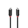 Lindy Black Line 37002 2m USB4 240W Cable, 24 pin USB-C (M) to 24 pin USB-C (M)