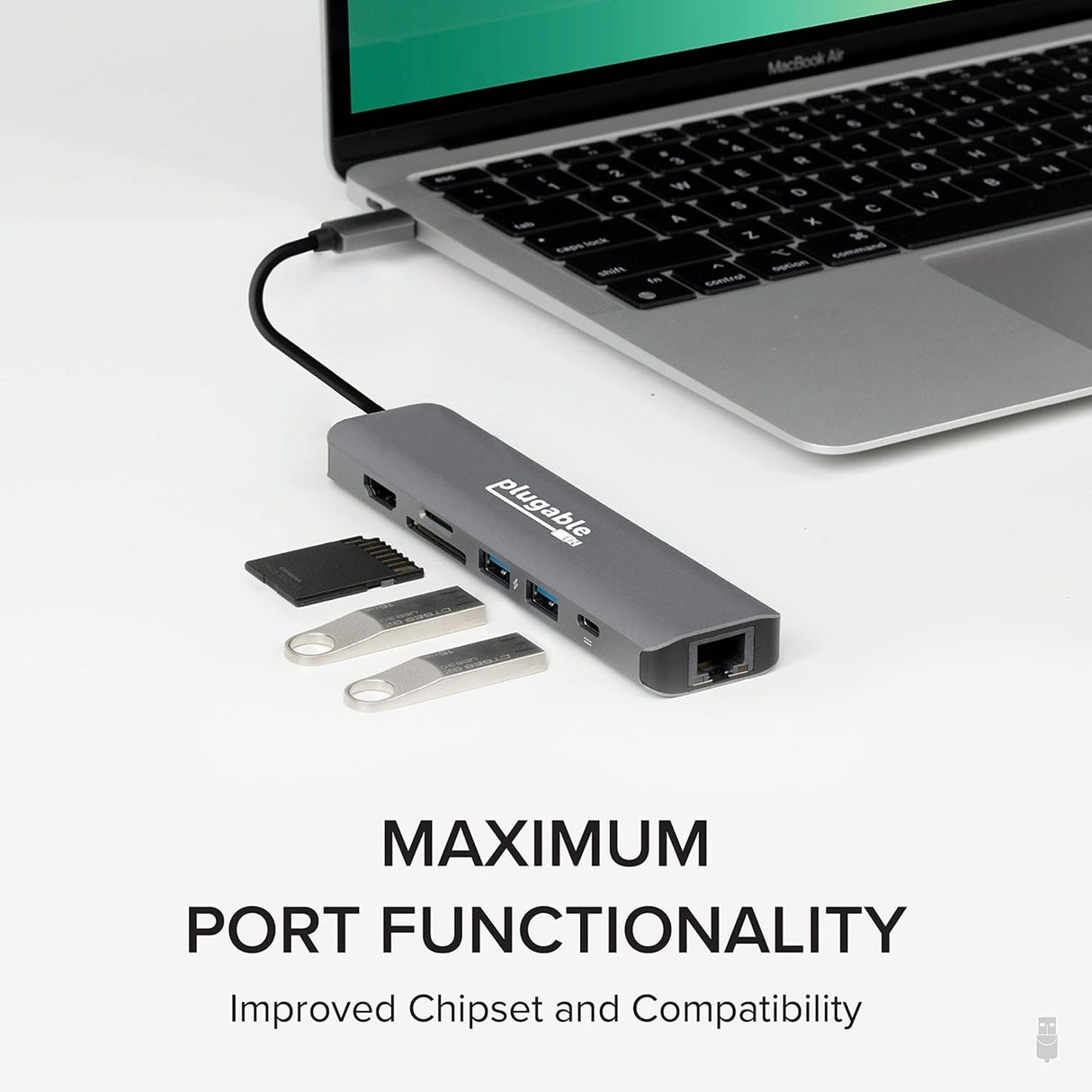 Plugable USBC-7IN1E Portable USB-C Ethernet Docking Station