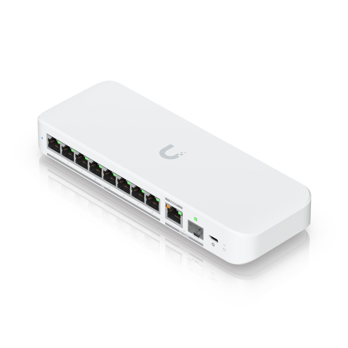 Ubiquiti USW-FLEX-2.5G-8 UniFi Flex 2.5G Ultra Compact 8 Port POE/USB-C Powered Managed Switch