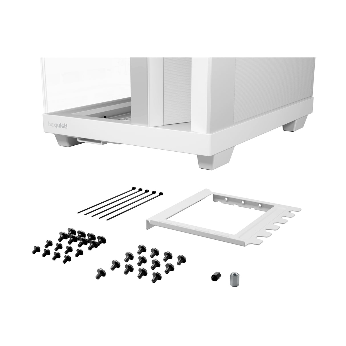 be quiet! Light Base 500 LX BGW86 White Mid-Tower Case, Tempered Glass, 4x ARGB Light Wings LX Fans, High Airflow ATX Case, USB-C 10 Gbps, 400 mm GPU Support, Vertical GPU Mount